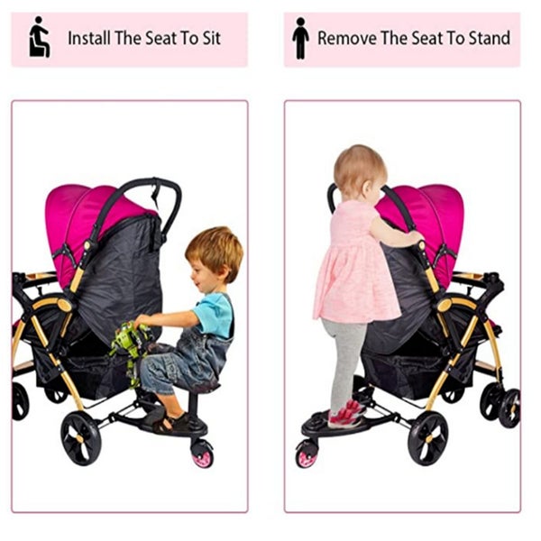 Toddler Stroller Step Board Prams Kid Jogger Buggy Wheel Skateboard Ride-on Carousel 9