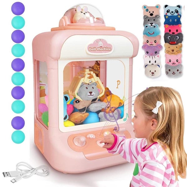 32PCS Kids Automatic Doll Machine Music Crane Play Game Claw Catch Toys Gift Carousel 1