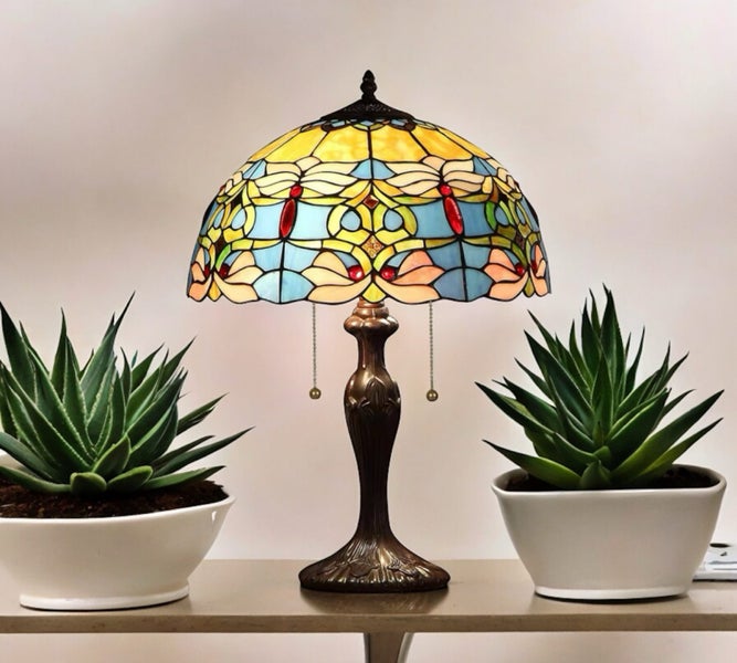 New Tiffany Table Lamp (Large 40cm Shade) Carousel 1