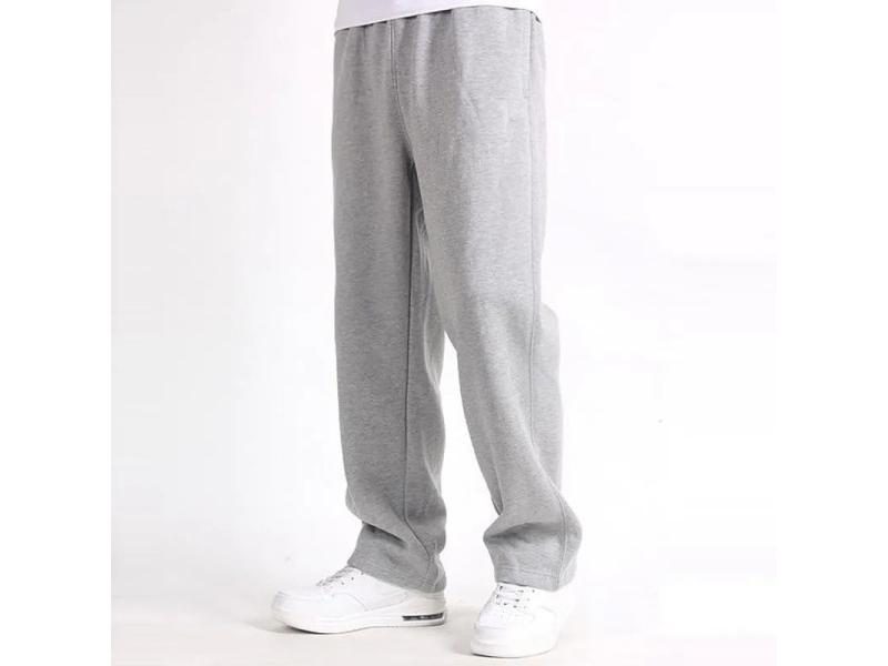 Spring Men Plus Size Pants Solid Baggy Loose Elastic Pants Cotton Sweatpants Carousel 1