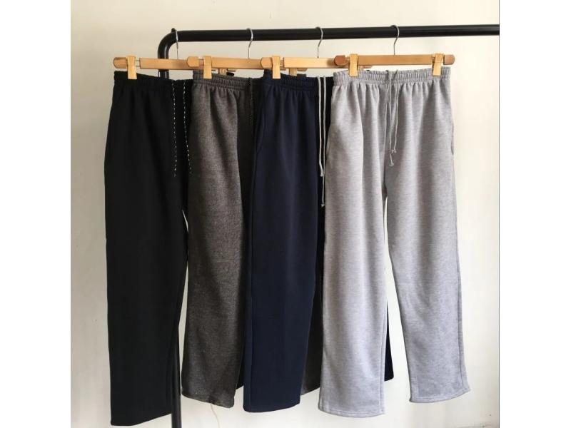 Spring Men Plus Size Pants Solid Baggy Loose Elastic Pants Cotton Sweatpants Carousel 2