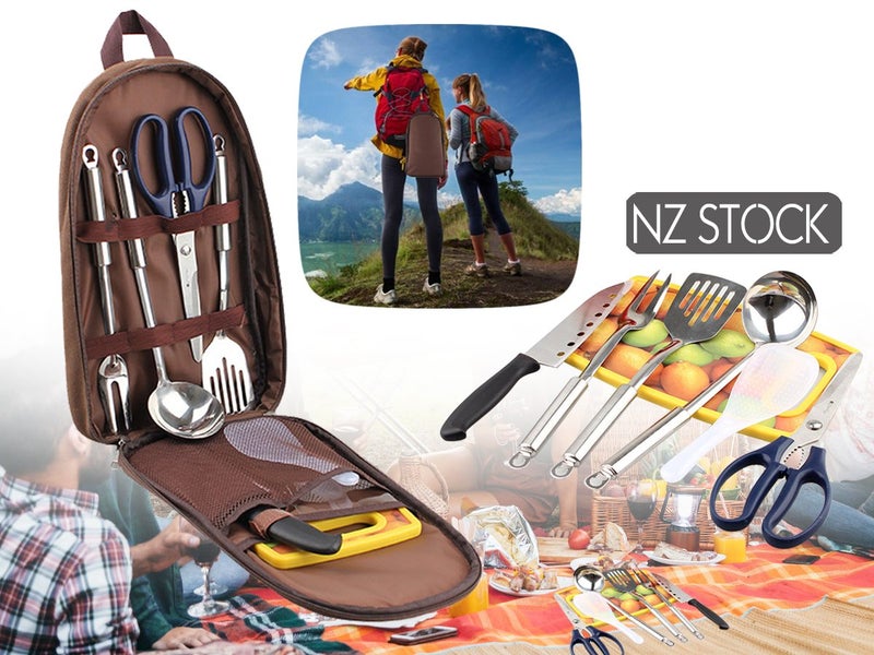 Outdoor Camping BBQ Tools Set 7Pcs NZ Clearance Carousel 1