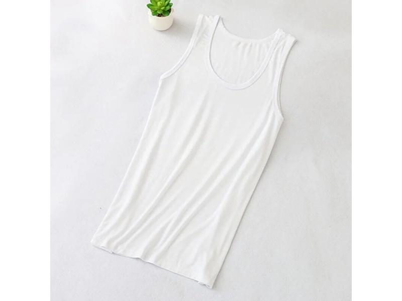 Sleep Tops Nightwear Solid Color Casual Loose Men Sleeveless Modal Summer Carousel 1