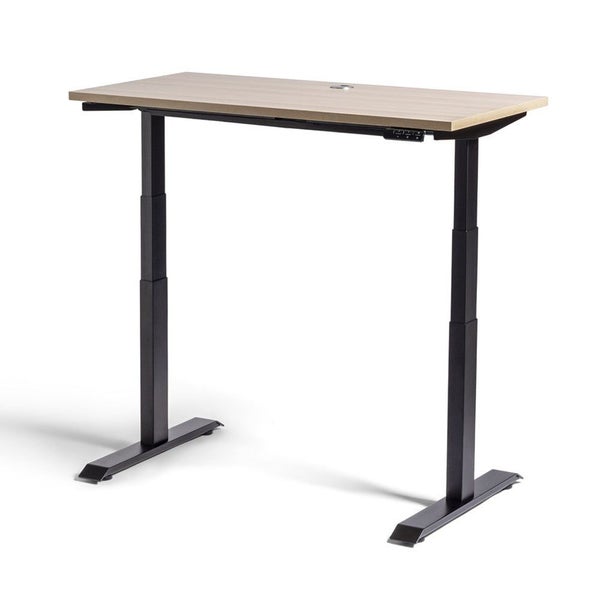 Rise 1200mm x 600mm Electric Height Adjustable Desk - Black / Autumn Oak Carousel 1