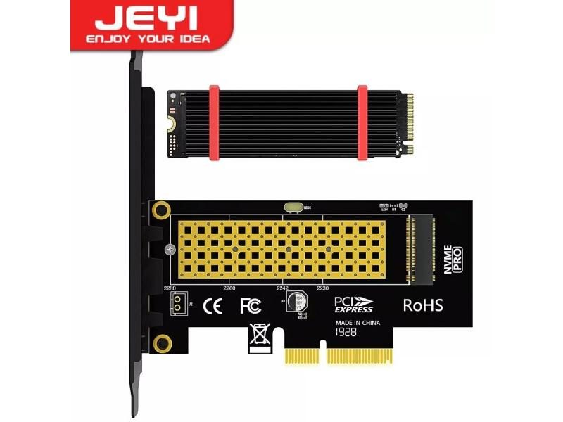 JEYI M.2 PCIe To NVMe Adapter With Aluminum Heatsink 64Gbps PCIe4.0 X4 Gen4 Carousel 1