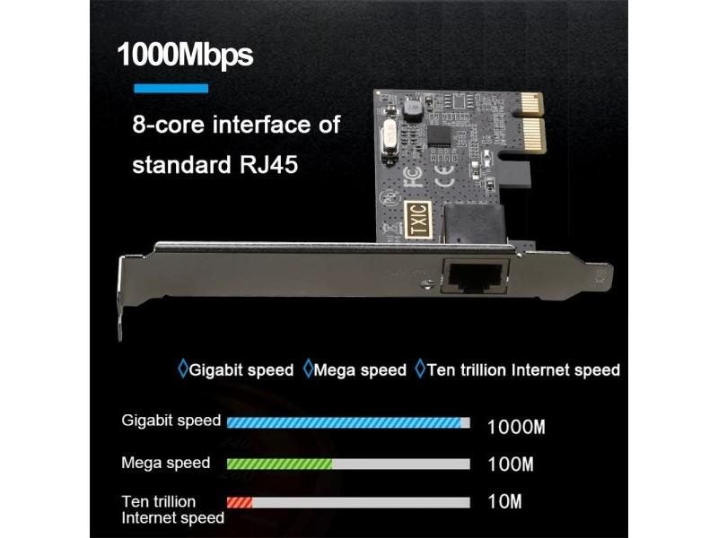 1000Mbps PCIE To RJ45 Network Card For Desktop PC Carousel 1