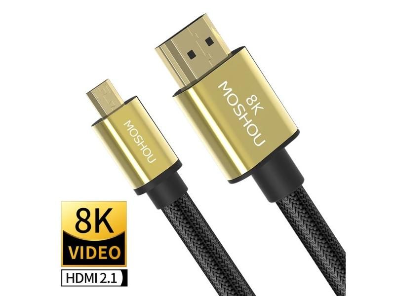 Micro HDMI To HDMI-compatible Cable 2.1 3D 8k 1080P High Speed Cable Adapter Carousel 1