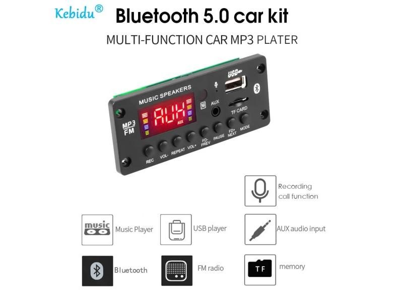 Car MP3 Lossless Music Audio Player Wireless Bluetooth MP3 Decoder Board FM Carousel 2