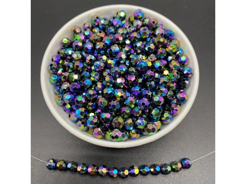 5mm 6mm 8mm 10mm Acrylic Beads ABS Transparent Faceted Beads Oval Shape Spaced Carousel 1