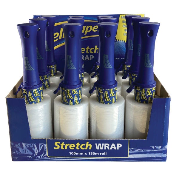 Sellotape Stretch Wrap 100mmx150m on Handle Carousel 3