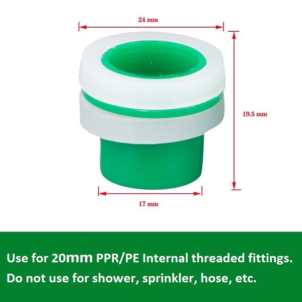 10pcs Tape-free Leak-Proof Tap Sealing Ring PPR Gaskets Pipe Plugs End 15/25mm Carousel 10