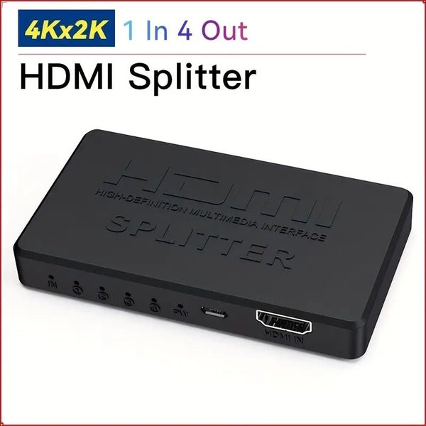 HDMI SPLITTER 1 IN & 4 OUT , AUDIO & VIDEO DISTRIBUTOR Carousel 8