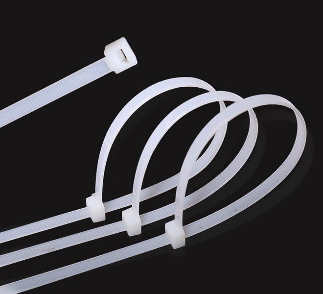 Self-locking Zip Tie Strap Nylon White Cable Tie Carousel 1