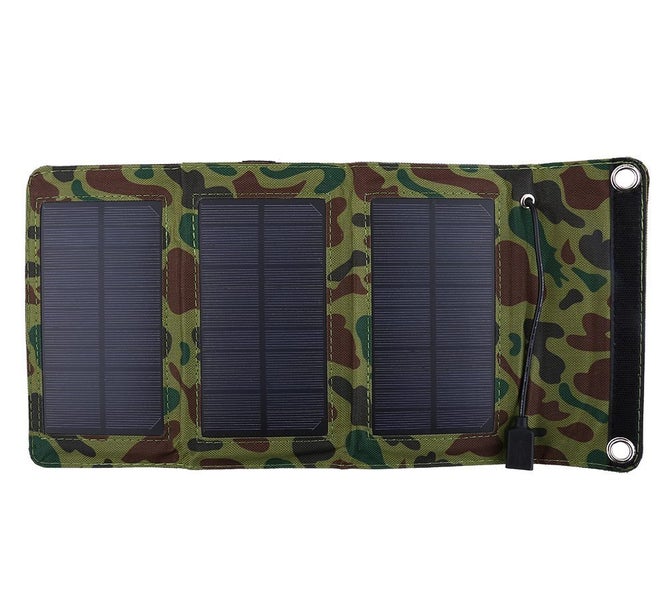 5W 5V Waterproof Foldable Portable Solar Panel Charger Outdoor Mobile Power Bank Carousel 3