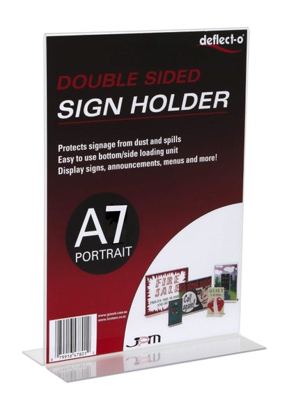 A7 Menu / Sign Holder Double Sided Portrait Carousel 1