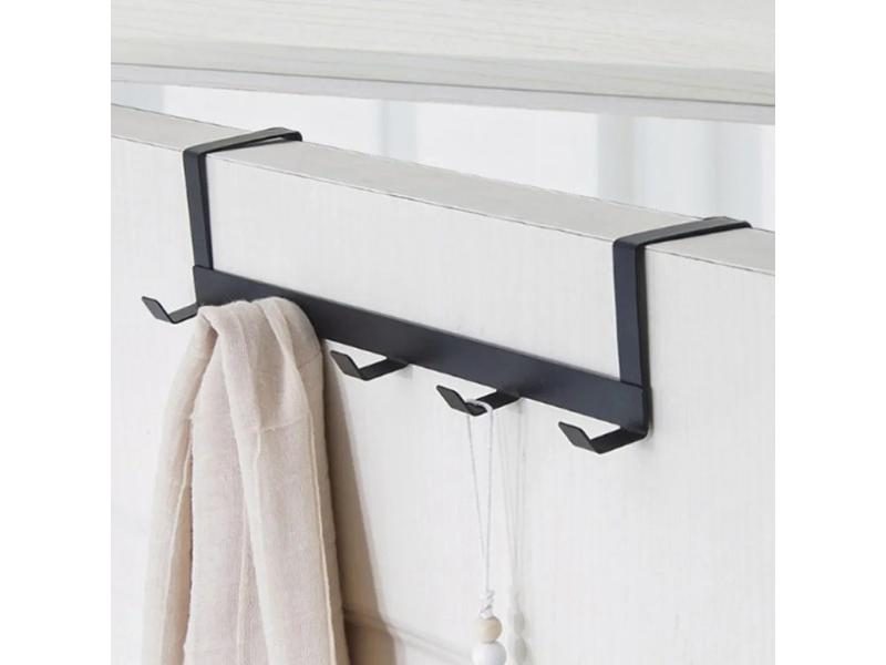 Hooks Over The Door 5 Hooks Home Bathroom Organizer Rack Clothes Coat Hat Towel Carousel 2