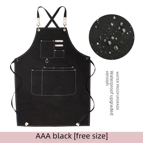 Korean Style Thickened Canva Apron Hairdressers Men Women's Carousel 1