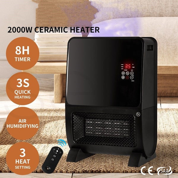Space Heaters Electric Portable Instant Fireplace Heater 3D Flame 2000W Carousel 2
