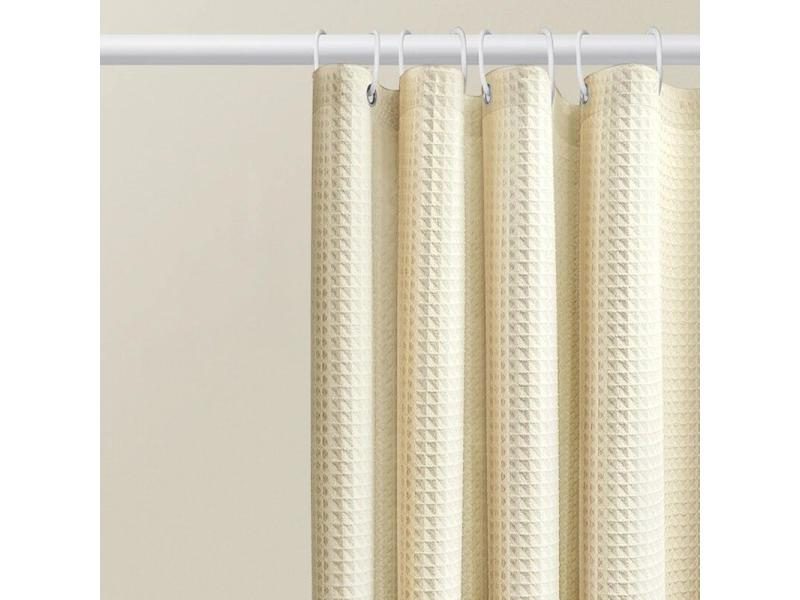 Thicken Jacquard Waffle Bathroom Shower Curtain Waterproof Solid Color Carousel 1
