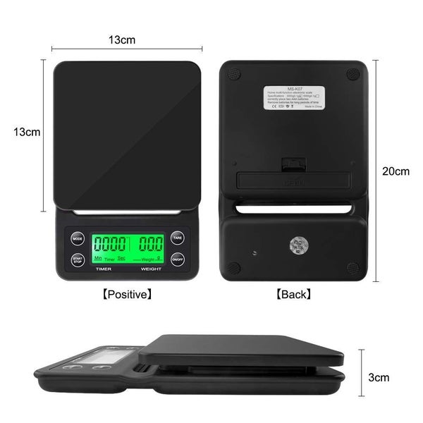 Digital Coffee Scale with Timer Kitchen Scale Food Weighing Electronic Scale Carousel 2