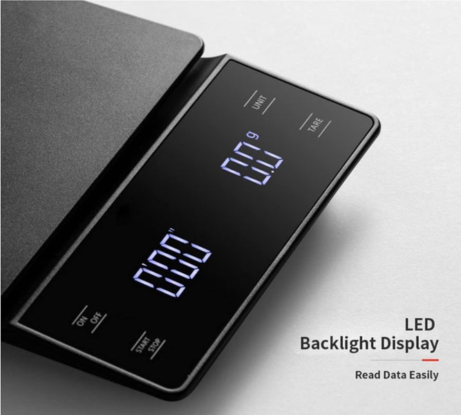 Coffee Scale with Timer 3kg/0.1g Electronic Scale Table Scale Kitchen Scale Carousel 4