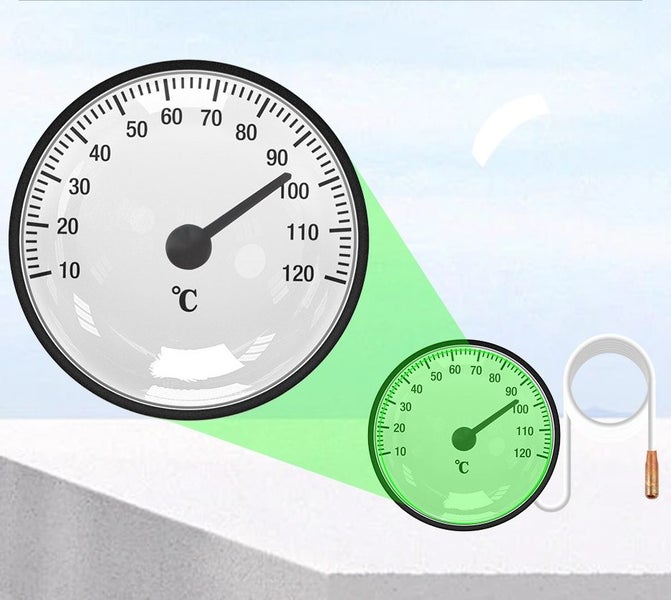 Thermometer with Probe 0?a-120?a Pointer Liquid Expansion Type Water Thermometer Carousel 2
