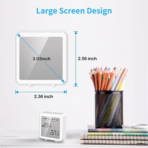 Tuya WiFi Temperature Humidity Sensor Indoor Hygrometer Thermometer White Carousel 6