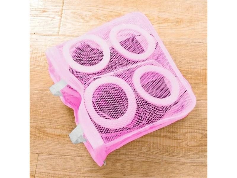 Mesh Washing Machine Shoes Bag Anti-deformation Zipper Laundry Travel Storage Carousel 1