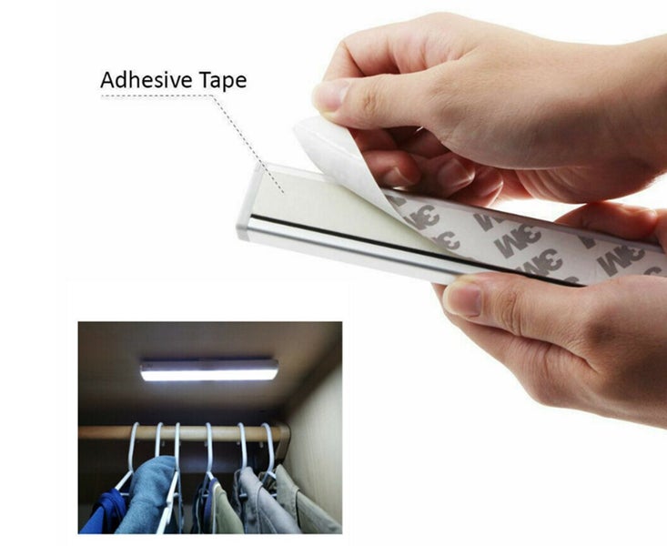 LED Motion Sensor Night Light USB Rechargeable Magnetic Strip Closet Cabinet Carousel 5