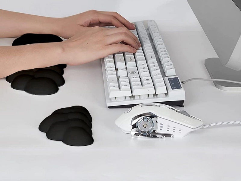 2Pcs Ergonomic Cloud Wrist Rest Keyboard Mouse Wrist Pad Wrist Support - Black Carousel 3