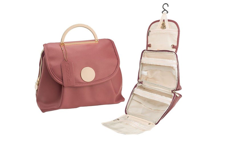 Large Capacity Water-resistant Toiletry Bag Travel Bag with Hanging Hook - Red Carousel 2