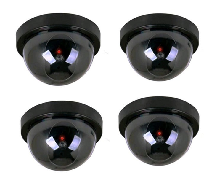 8x Dummy Fake Camera Surveillance CCTV Security Dome Camera Flashing LED Light Carousel 2
