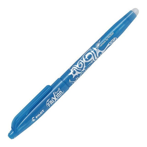 Pilot Frixion Ball Erasable Fine Tip Light Blue Pen (BL-FR7-LB) x 12's pack Carousel 1