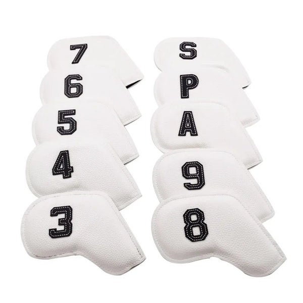 10pcs/set Golf Iron Headcover 3-9,P,S,A , Club Head Cover Embroidery Numb CHK29M Carousel 1