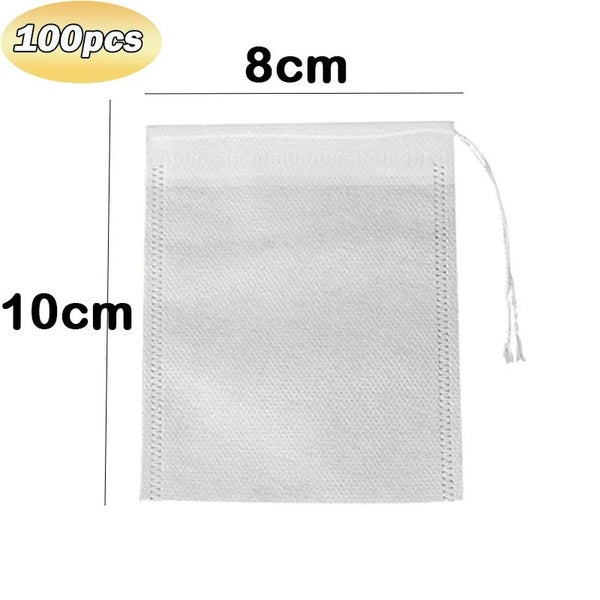 100pcs/Lot Disposable Teabags Non-woven Fabric Tea Filter Bags for Spice CHK29M Carousel 15