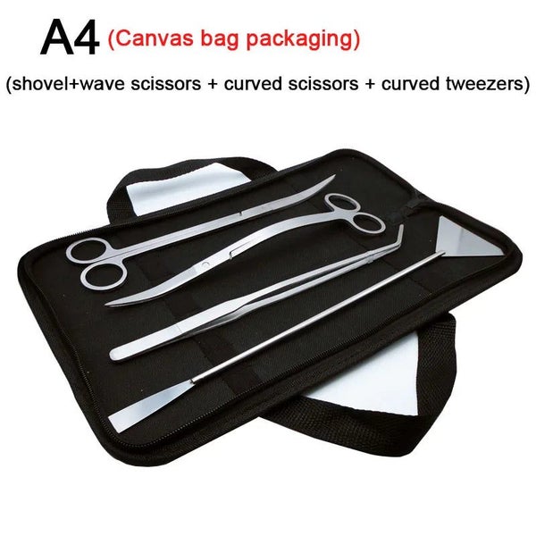 Aquarium Tools Set Scissor Tweezers Plants Wave Scissors Grass Stainless CHK29M Carousel 1