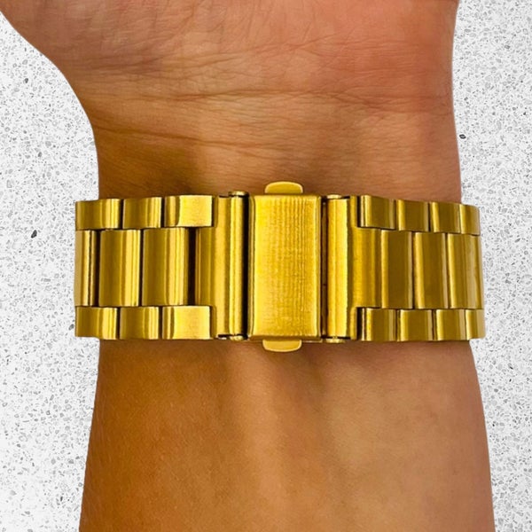 Stainless Steel Link Watch Strap Compatible with the Huawei Watch Fit 4 Carousel 2