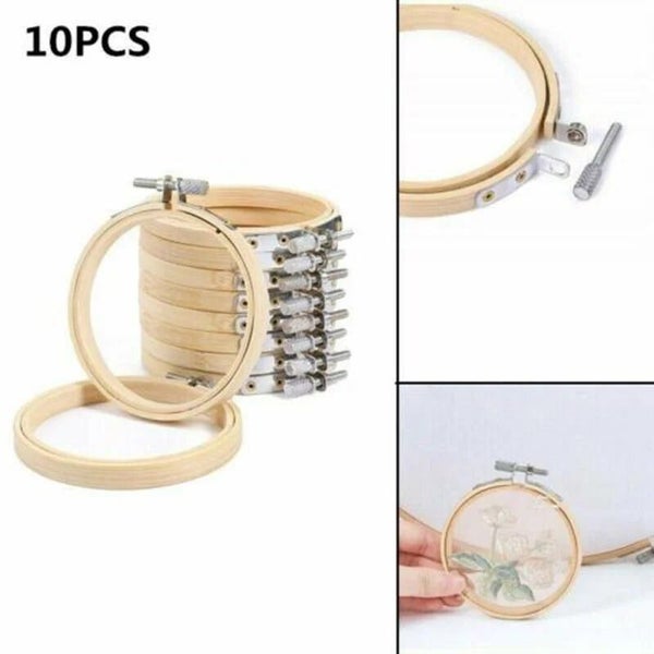 10pcs/set 8cm/10cm Optional DIY Cross Stitch Embroidery Circle Bamboo Hoo CHK29M Carousel 7