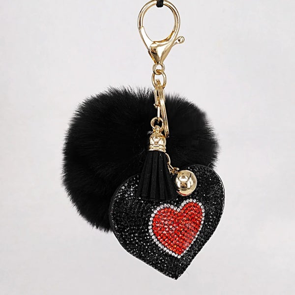 Cute Tassels Plush Ball Keychain Cute Rabbit Hair Pompom Keyring Loving CHK29M Carousel 15