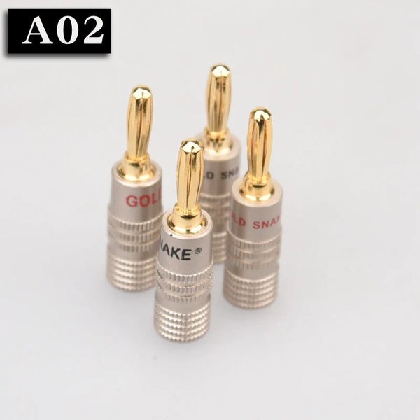 HIFIDIY LIVE 4PCS/Set 4mm Pure Copper Gold Plated Banana Plug Connector F CHK29M Carousel 1