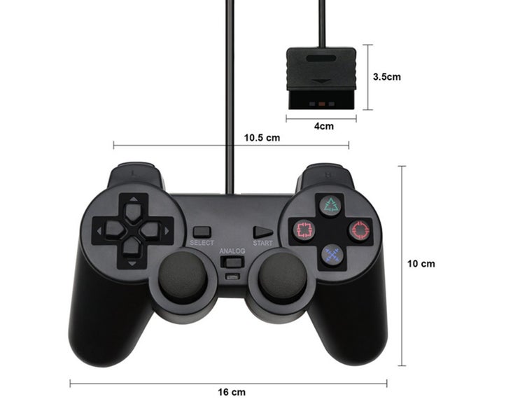 For PS2 PlayStation 2 Wire Cable Controller Dual Shock Gamepad Console Joypad Carousel 5