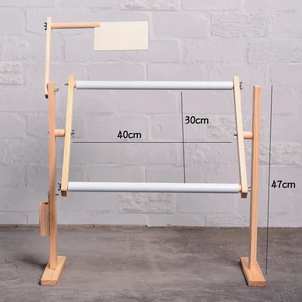 Adjustable solid wood cross stitch rack embroidery frame wooden stand des CHK29M Carousel 1