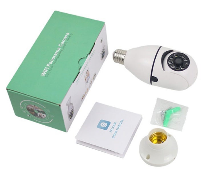 C02 6X 1080P Wireless Wifi Light Bulb Camera 360 Degree Intercom Monitoring Carousel 2