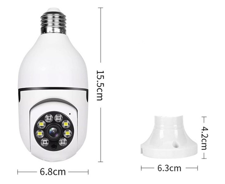 C02 6X 1080P Wireless Wifi Light Bulb Camera 360 Degree Intercom Monitoring Carousel 4