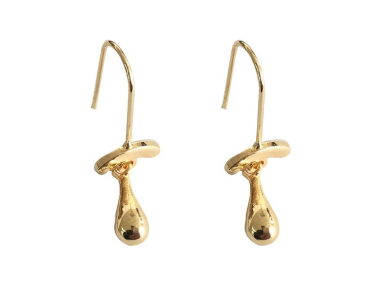 Drop-shaped Earrings Temperament Ins Style Metal Ear Jewelry for Women Carousel 1