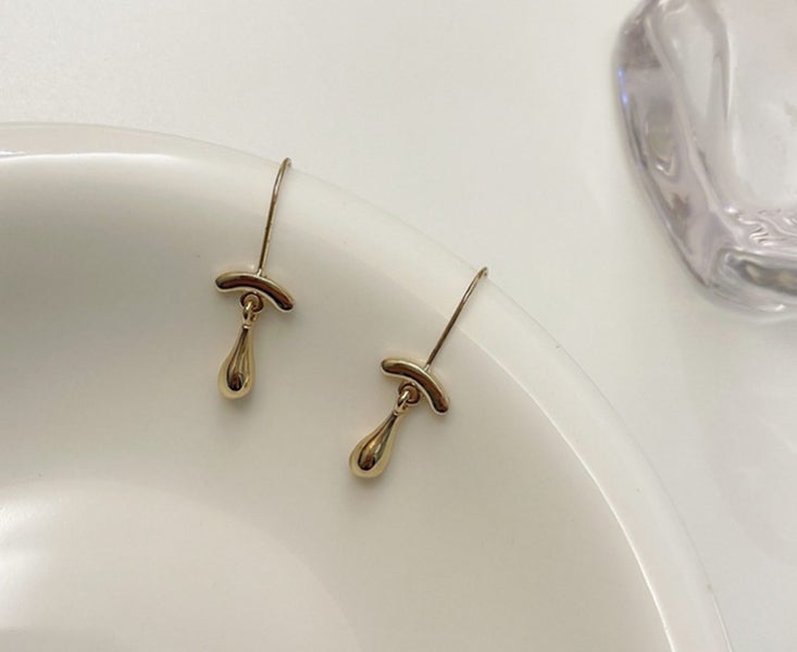 Drop-shaped Earrings Temperament Ins Style Metal Ear Jewelry for Women Carousel 2