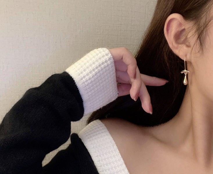 Drop-shaped Earrings Temperament Ins Style Metal Ear Jewelry for Women Carousel 4