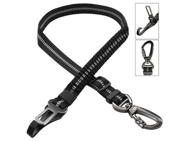 Dog Seatbelt Updated 3-in-1 Pet Car Seat Belts For Dogs Car Tether With Clip Carousel 1