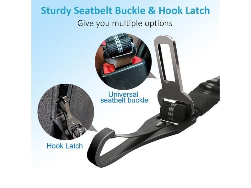 Dog Seatbelt Updated 3-in-1 Pet Car Seat Belts For Dogs Car Tether With Clip Carousel 2