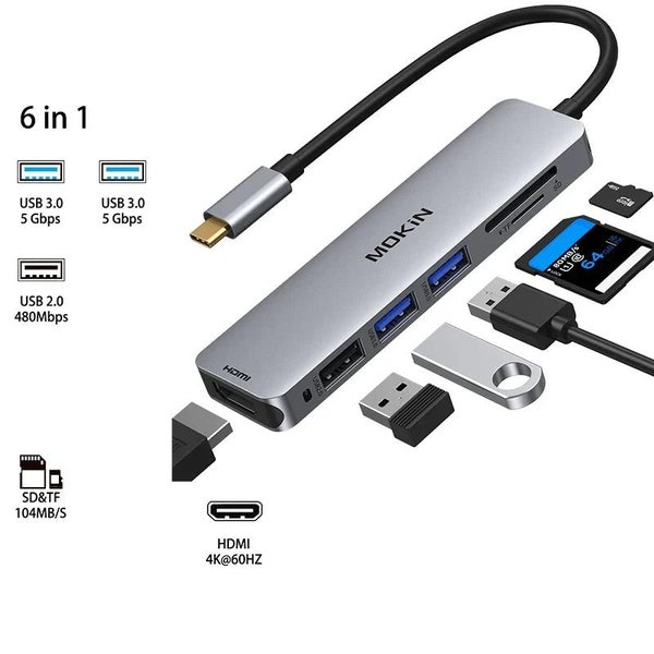MOKiN USB-C Hub Docking Station for MacBook Air/Pro, iPad M1/M2, Thunderb CHK29M Carousel 2